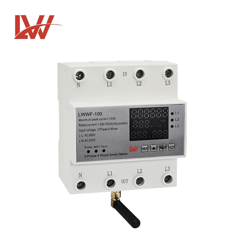 Tuya Three Phase WIFI Switch Intelligent Circuit Breaker Metering Monitoring Circuit Breaker Smart Life