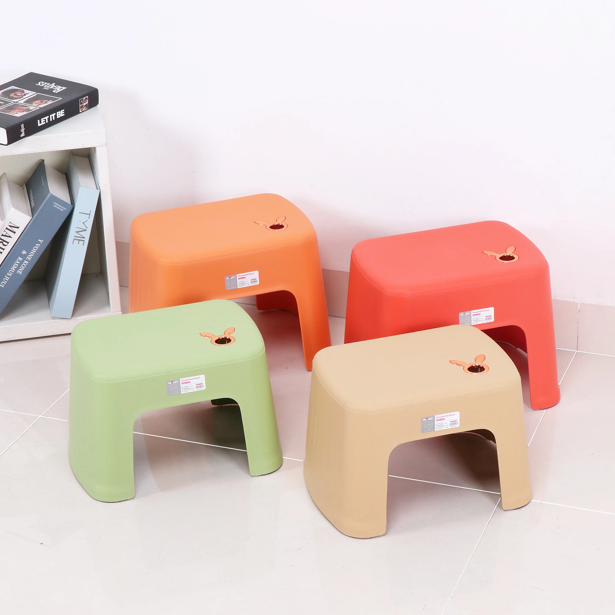 Stackable Short Plastic Stool Plastic Stackable Small Square Stool