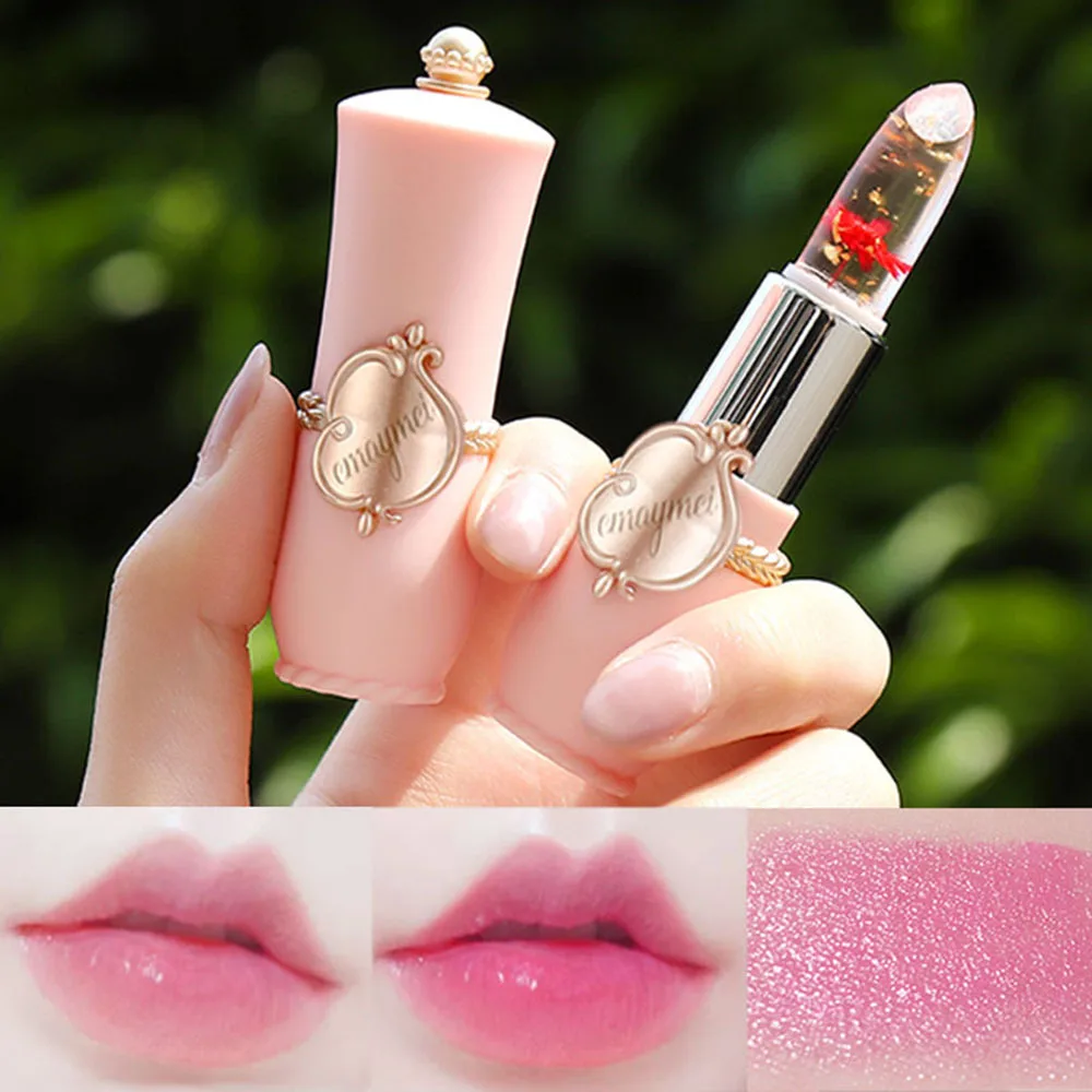 pink flower lipstick