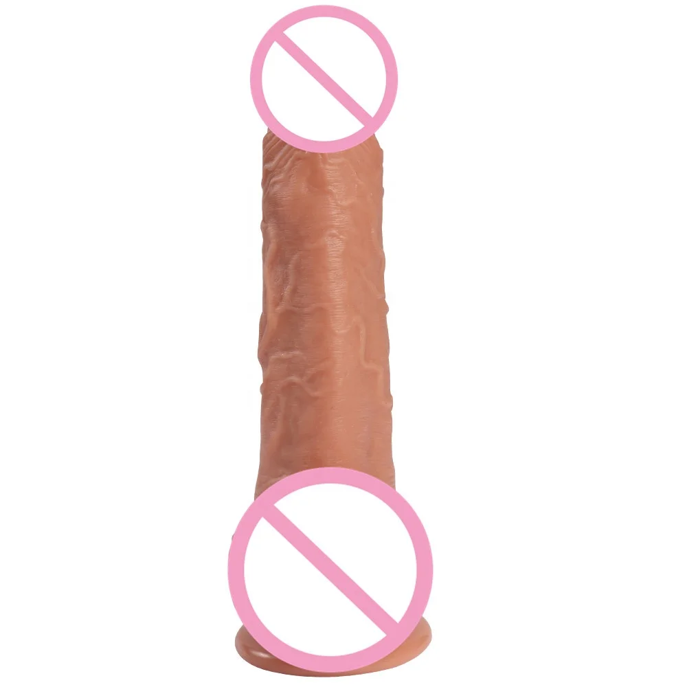 XISE 20cm Dual Layer Silicone Dildo Real Cock Big Penis Adult Sex Toy Wholesale Rubber Dong for Women Gay Men
