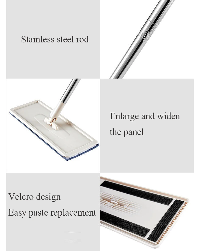 Imaxx Flat Quick Clean Mop Wet And Dry 360 Microfiber Telescopic Floor