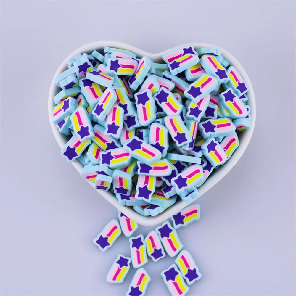 Elecrelive 100g Polymer Clay Slices - Mixed Flat Clay Beads For Resin & Crafts