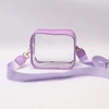 purple clear crossbody bag