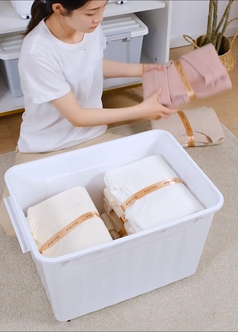 Multiple Color Plastic Storage Box With Lid With Wheels Tool