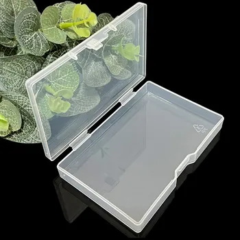 Eco-Friendly Transparent Plastic PP Case Storage Box 95X64X14mm Recycled Materials Stamped Design