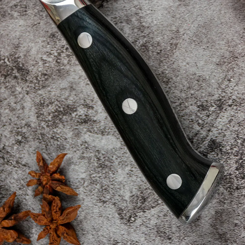 8 Inch German High Carbon Stainless Steel 5CR15MOV Pakka Wood Handle Chef Knife Kitchen Knife