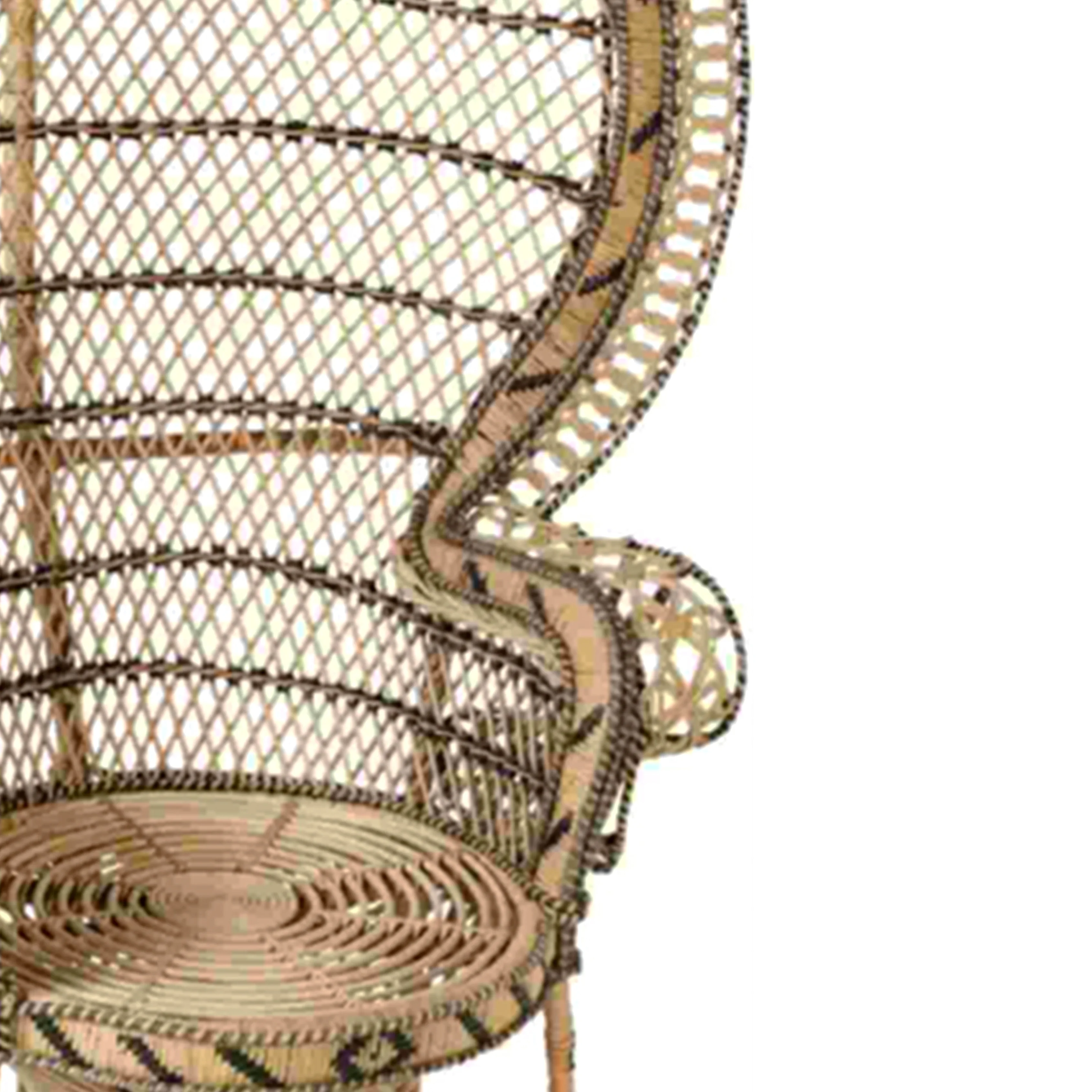 Ротанговый стул премиум класса Ulo павлин король форма коричневый для домашней мебели
