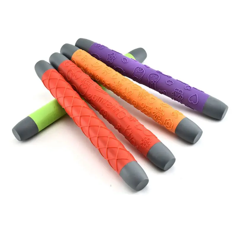 
 Lixsun 14 дюймов антипригарная поверхность и удобными рукоятками силиконовый Fondant (сахарная) рельефная Скалка  