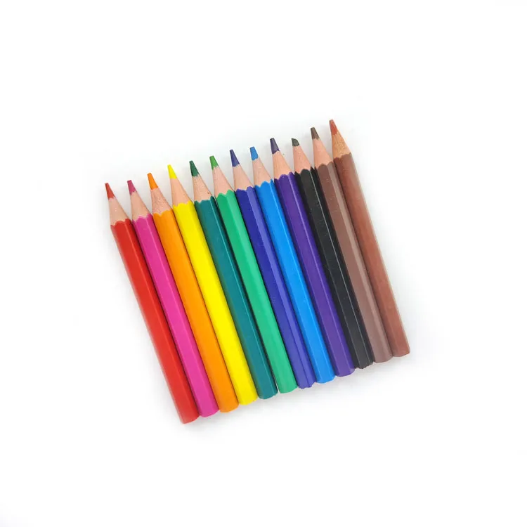 Custom Logo Hot Sale High Quality Round Hexagonal Wooden Colour Pencils for Kids Student Art Supplies
