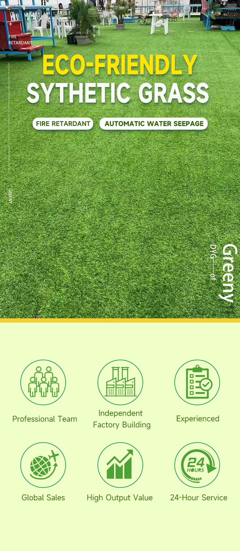 Landscaping 40mm Natural Outdoor Artificial Plant Wall Green Grass