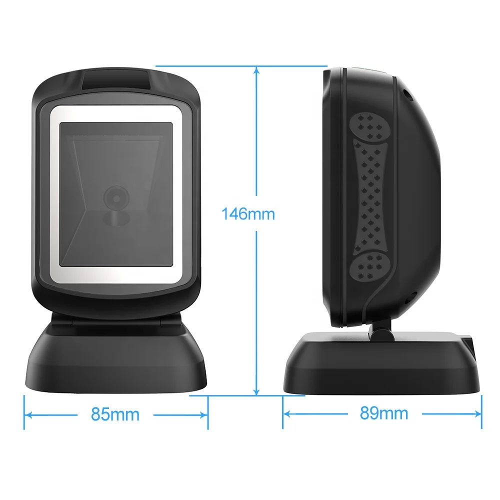 Xincode High Quality 2D Desktop Qrcode Tablet Barcode Scanner Supermarkets Omnidirectional Qr Bar Code Reader Scanners Platform