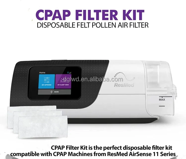 Medical Grade Disposable CPAP Filter with 5 Micron Porosity and 1 Year Warranty for Resmed S9/AirSense 10