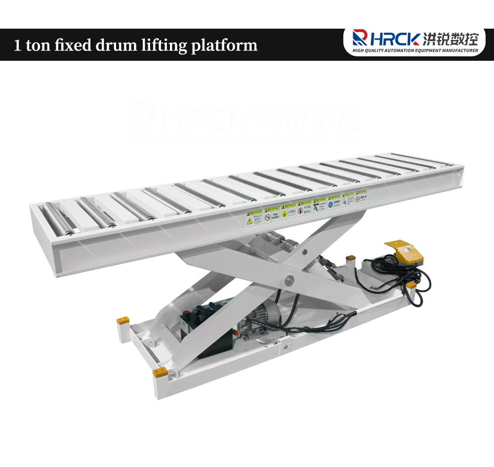 Hong Rui Lifting Tables 1 Ton Hydraulic Mobile Movable Platform Scissor Lift Table supplier