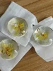 Round dried flower soap