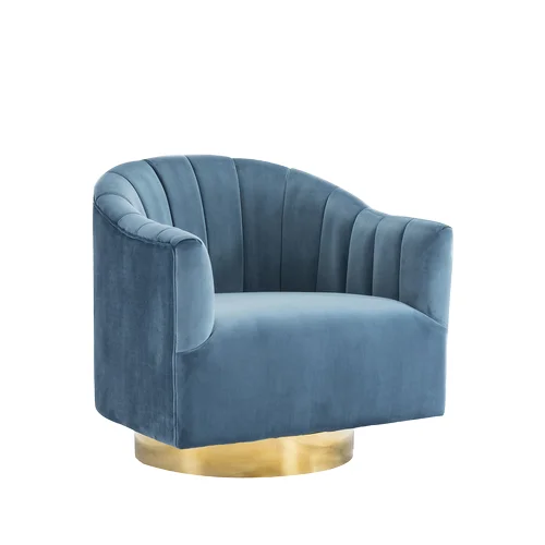 Роскошное современное бархатное кресло с основанием из нержавеющей стали