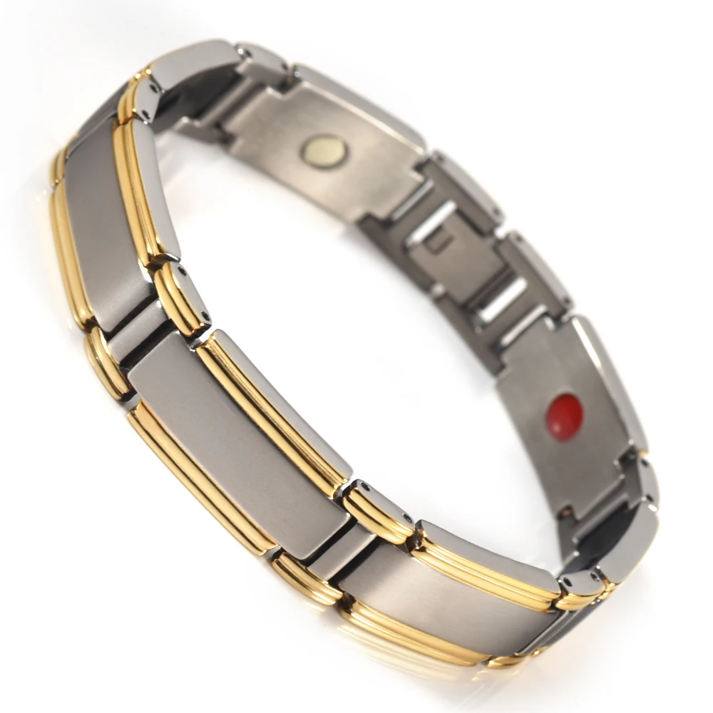 Energinox Gold Plated Titanium Bracelet with Neodymium Magnet