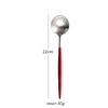 Dinner spoon red silver