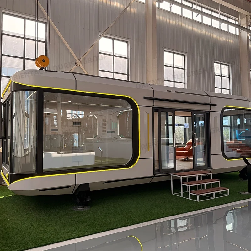 Integrated Color Steel Folding Container Space Capsule House Mobile Construction Simple Packaged Box Housing for Hotels Shops