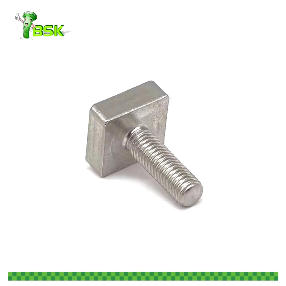 PATIKIL M8 X 16 Mm T Slot Bolts, 5 Pcs 304 Stainless Steel Drop-in Bolt T Shape Stud Sliding Screw Metric Thread Hammer Head Bolt For T Track, Silver