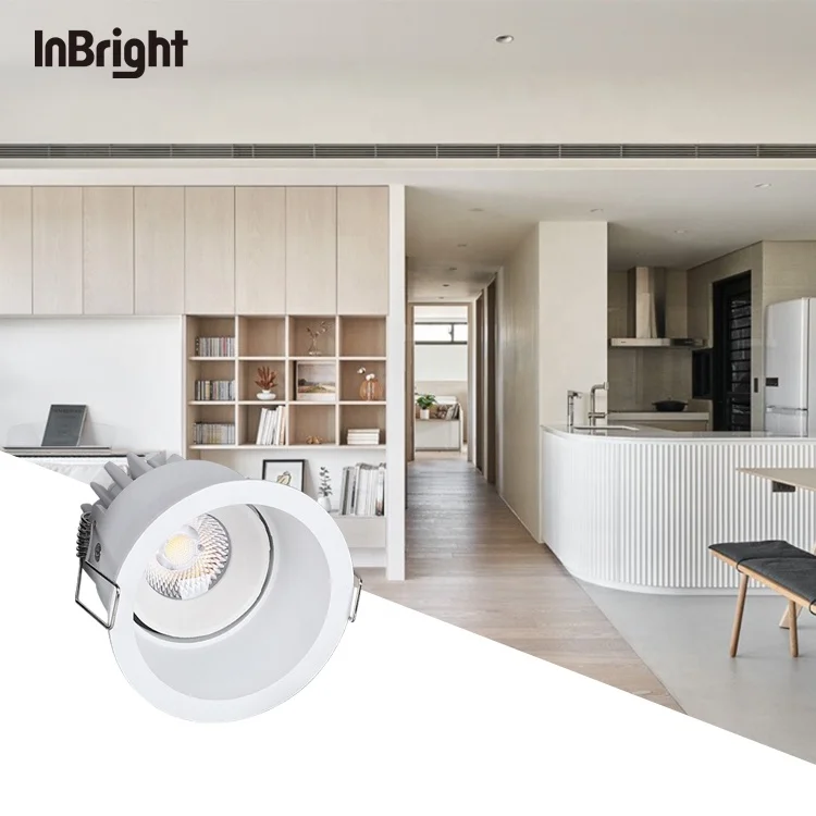 Антибликовый IP65 Водонепроницаемый 15 24 38 градусов светодиодный прожектор 8 Вт COB встраиваемый регулируемый