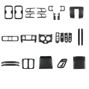 For Equation Leopard 8 Carbon Fiber Pattern Central Control Gearshift Panel Armrest Box Water Cup Cover Decorative Sticker