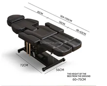 Folding Tattoo chair bed wholesale beauty salon electric adjustable facial bed used three motors