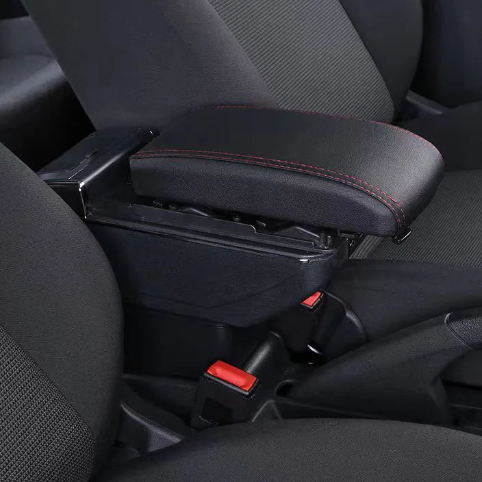 Chevrolet Spark Armrest USB Interface Storage Box Red Thread Car-styling Interior ABS Arm Rest Accessories