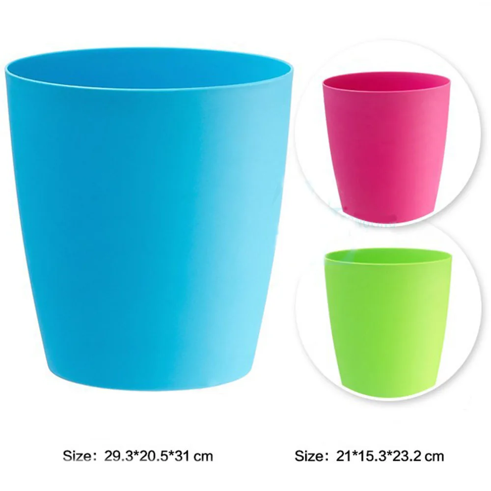 Cross Border High Quality Plastic Simple Colorful Garbage Bin Household Storage Trash Cans