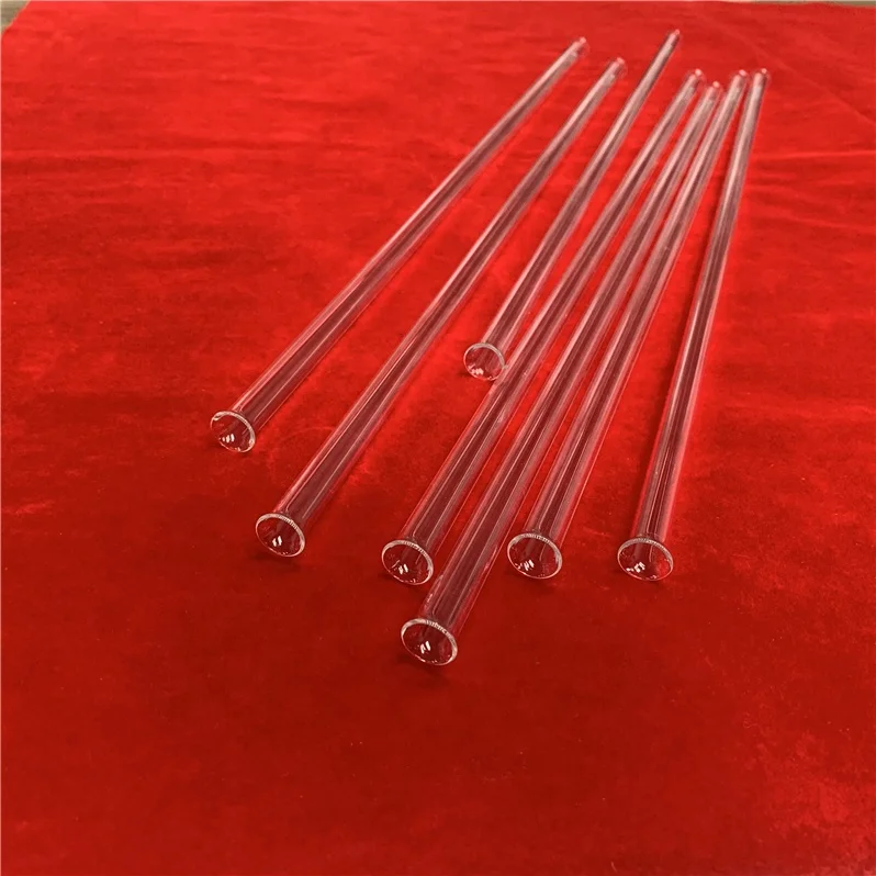 Customize Flared Ends Polishing Transparent Quartz Glass Pipe