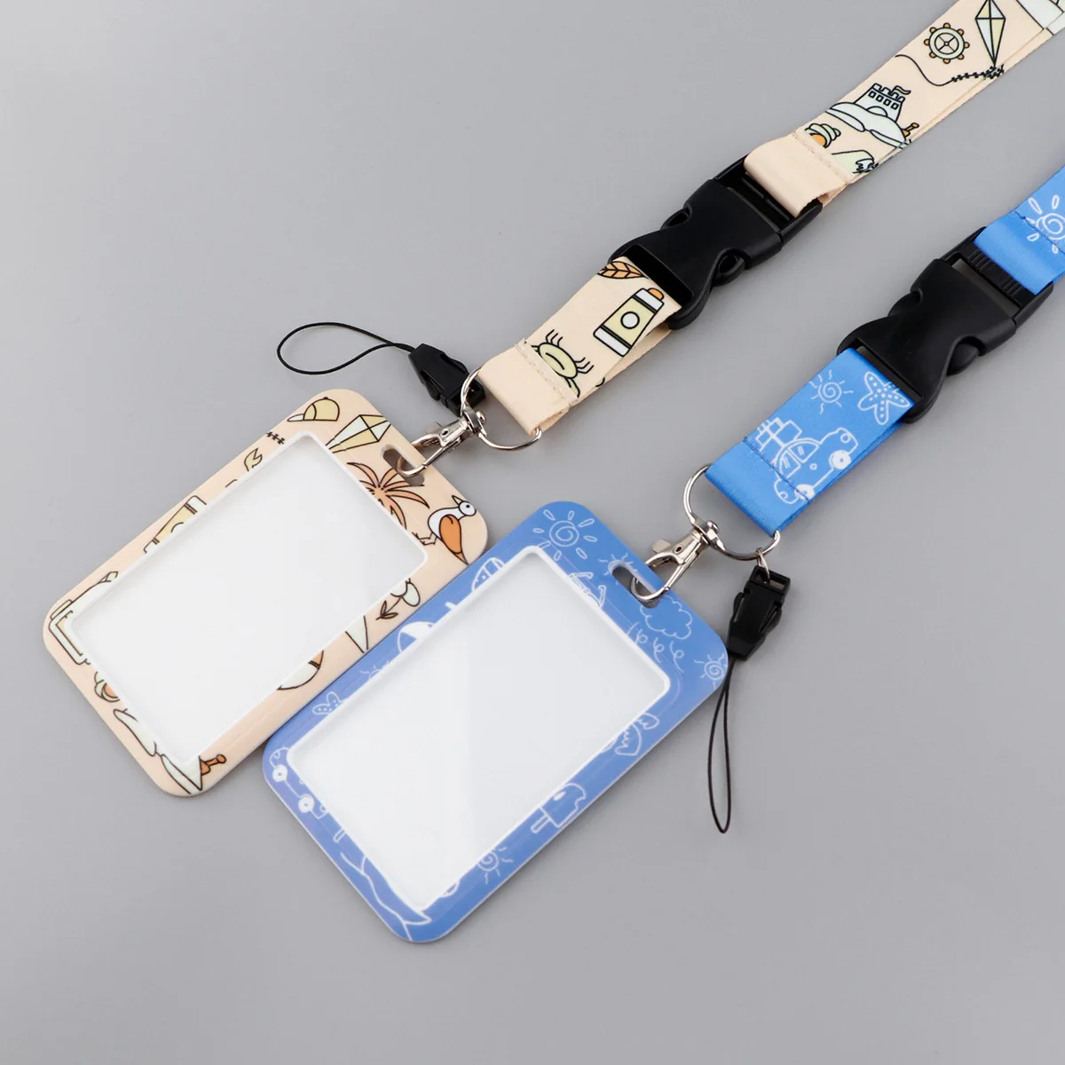 Personalized Custom Printing Logo Blank Polyester Lanyard With Seatbelt Buckle ID Card Holder Rope Mobile Phone Lanyard