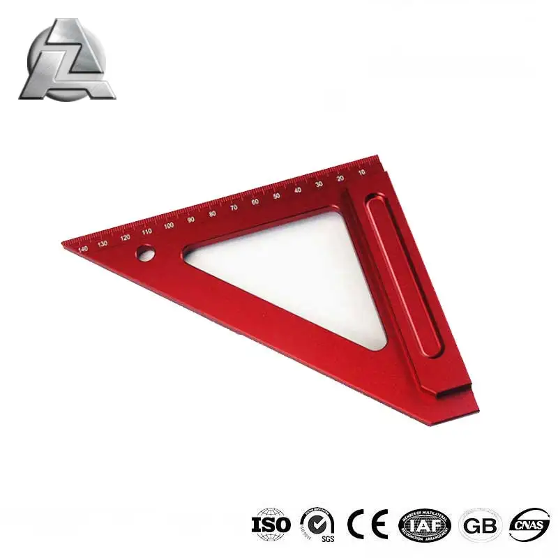 Анодированный алюминий деревообрабатывающие маркировочные инструменты ручной работы точный измеритель плотника треугольная линейка для столярных