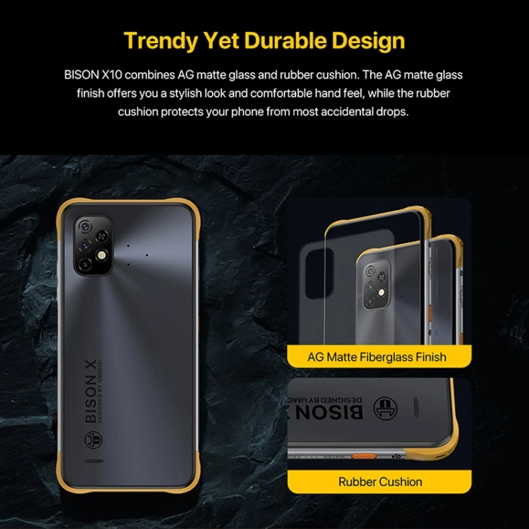 New Arrival Umidigi Bison X10 Rugged Phone 4+64GB Waterproof Mobile Phones 4G Android 11 Smartphones