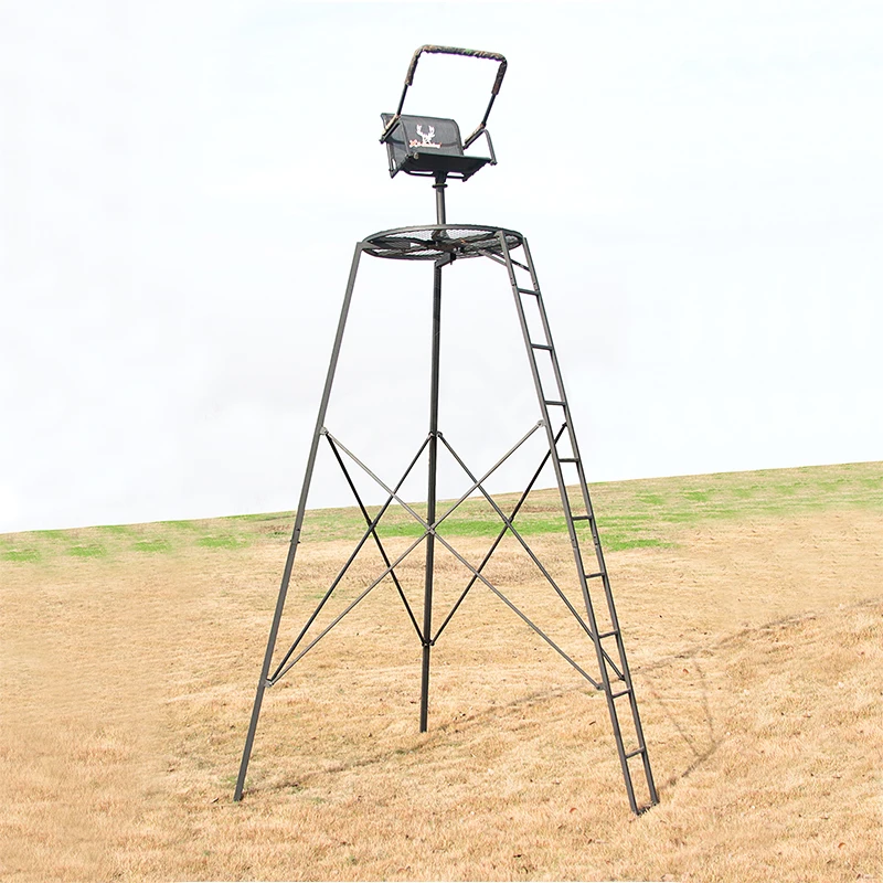 New in 2024 Outdoor Hunting Aluminum Tripod Tree Stand/hunting Treestand/shooting Ladder Tree Stand for One Person