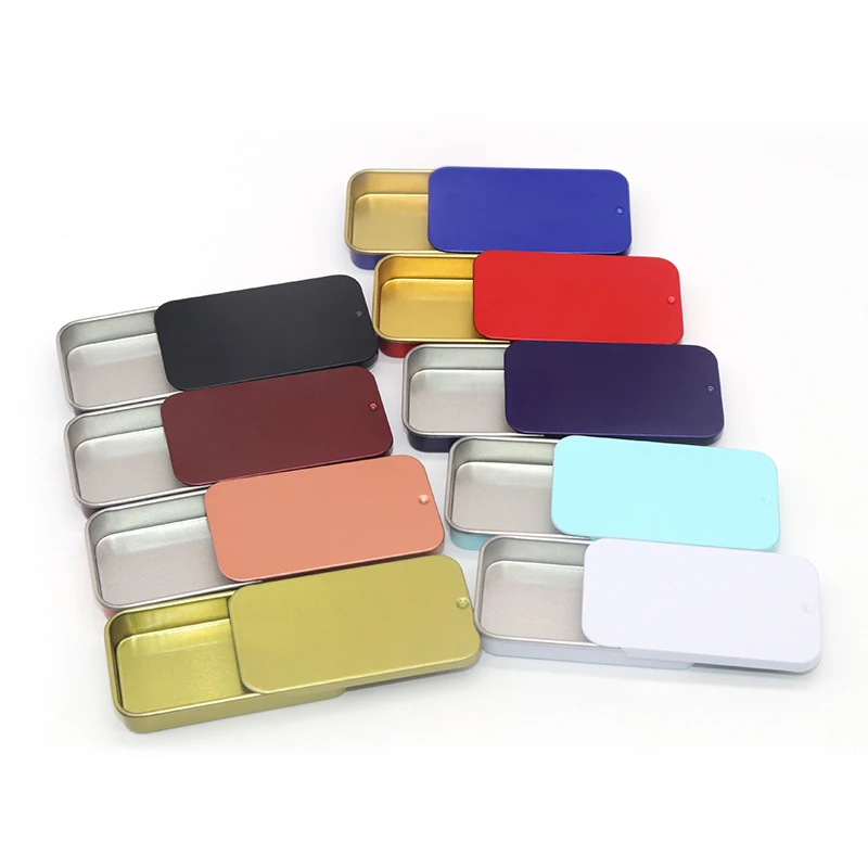 Sanyou Small Slide Lid Lip Balm Storage Tin Container Packaging Metal ...