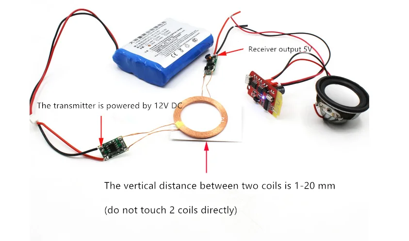 One-Stop Supply 5v1a / 5v2a wireless power supply module wireless charging transmitter receiver circuit board chip Components