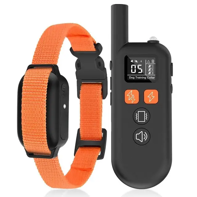 Rechargeable 1000m Electric Dog Training Collar with Waterproof LCD Display Anti-Barking Remote Control Bark Control Collar