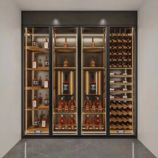 Luxury Wine Refrigerator Cabinet Wine Cellar Wine Cooler with Accurate  Constant Temperature Frequency Conversion System