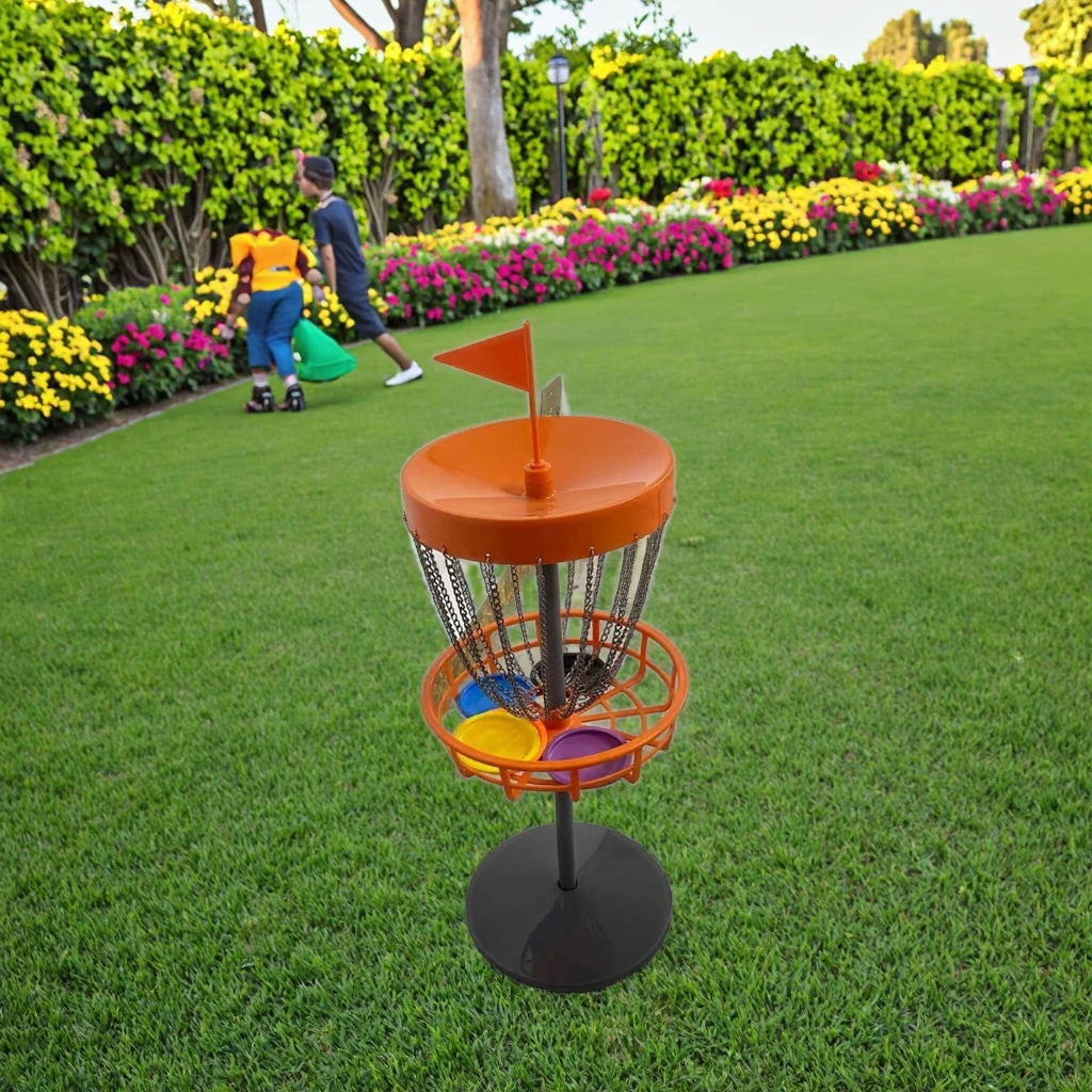 Portable 24 Chain Flying Disk Disc Golf Target Set Disc Golf Basket