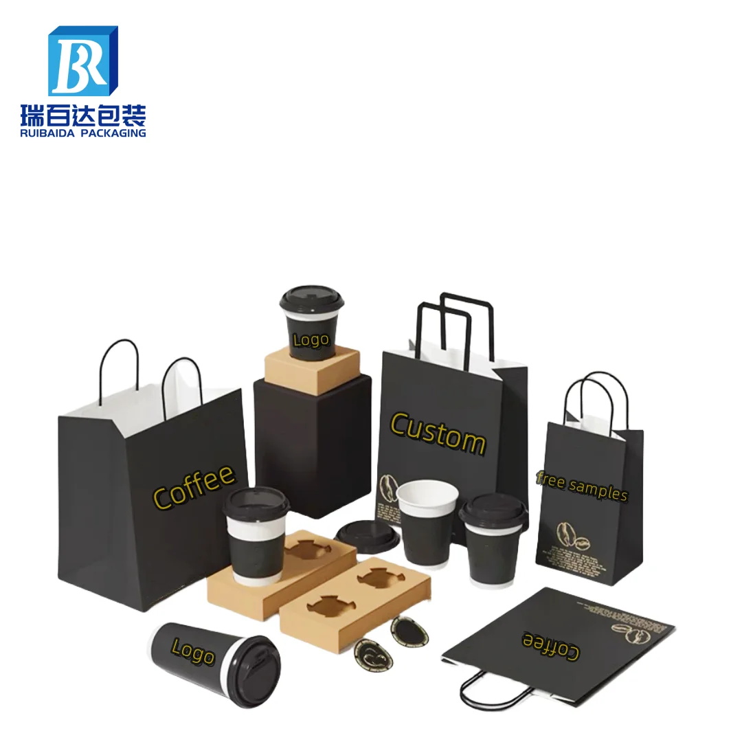 Custom Eco Friendly Disposable Paper Take Out Coffee Cup Drink Carriers ...