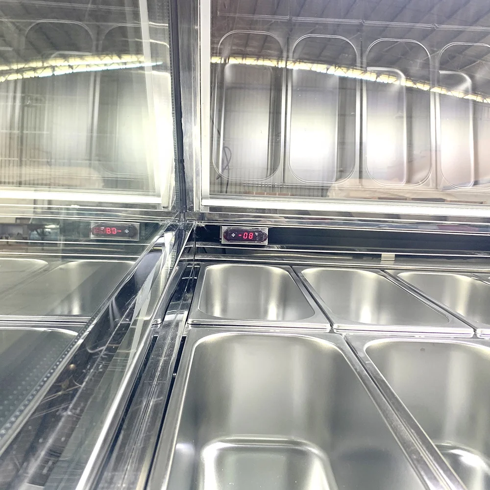 Ce Approved Upright Ice Cream Display Freezer for Sale