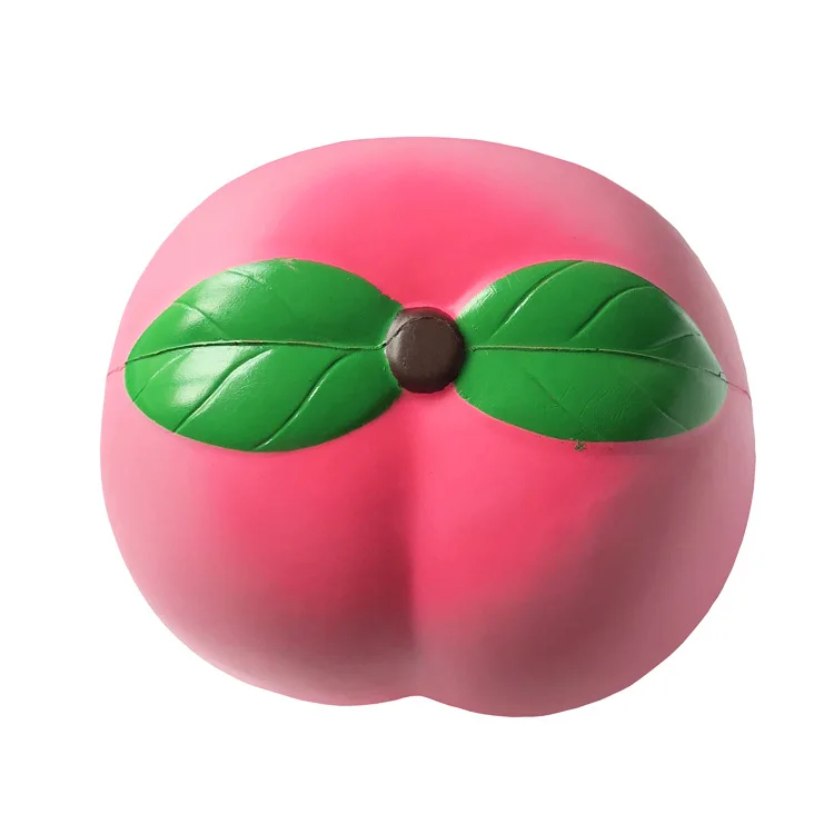 New Hot Sale Jumbo Peach Kawaii Soft Squishy Fruit Slow Rising Stress Relief Squeeze Toys on
