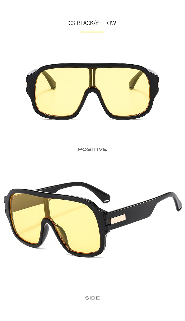 2024 Newest Oversize One-piece Personality Fashion Sunglasses Wholesale ...