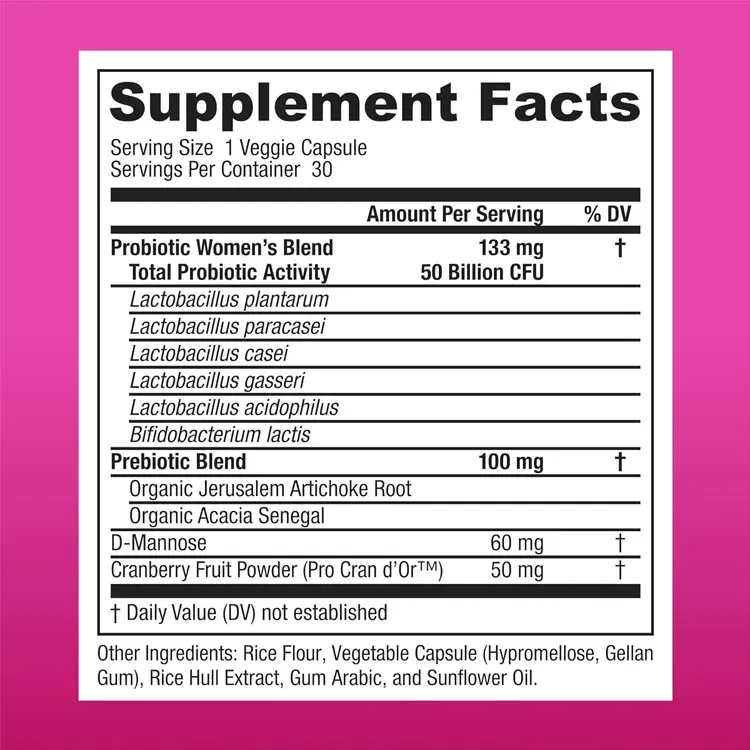 Private Logo Probiotic Prebiotic Capsules Digestive Enzyme Probiotics Supplements for Vaginal Health