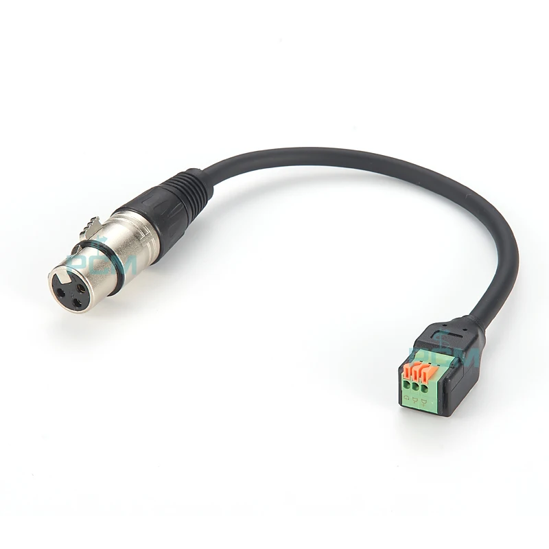 XLR Female to 3 Pin Push Button Connector