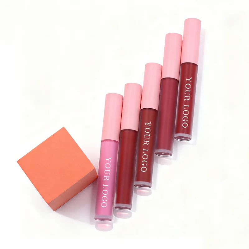 product matte velvet lipstick liquid 5 colors sexy red pink lipstick long lasting waterproof creamy lip gloss-1