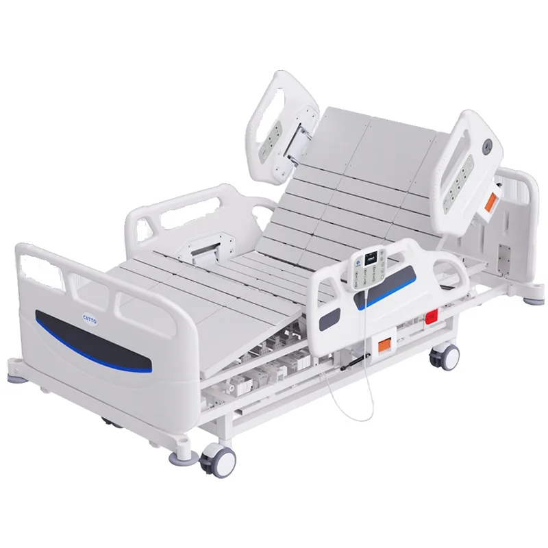 Medical use 4 function anti-bedsore foldable electric hospital bed 