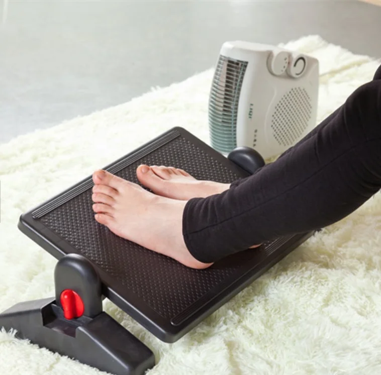 2020 Комфортная Офисная эргономичная регулируемая по высоте складная пластиковая Массажная подставка для ног
