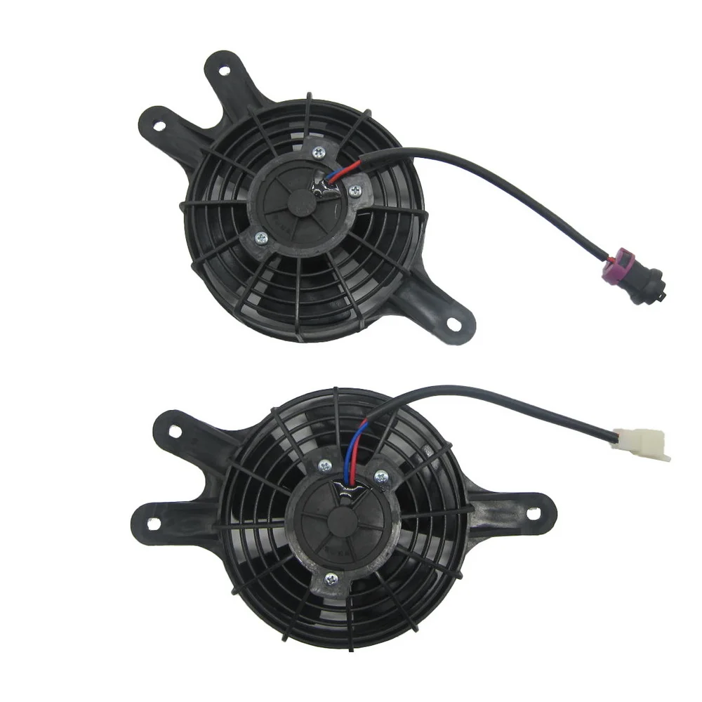 2pcs of Fan Assy for Linhai Hytrack 260cc 300cc Cooling Radiator Common Plug and Waterproof Plug Motorcycle Parts