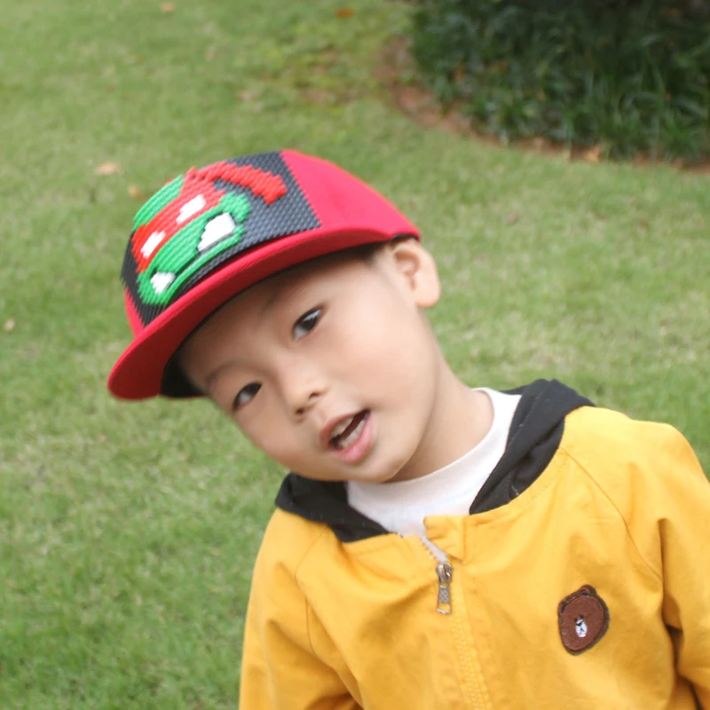 
Мозаика «сделай сам», новинка, индивидуальная детская игрушечная Кепка legohat с пряжкой, бейсболка в стиле хип-хоп 