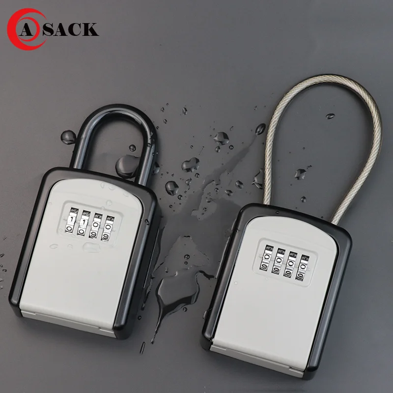 G10 Hook Style Key Lock Box Wall Mounted Password Combination Key Safe Storage Box Padlock
